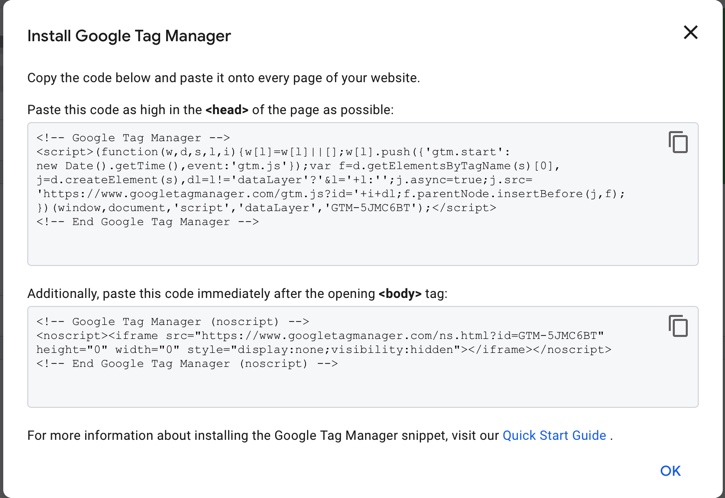 Magento 2 Google Tag Manager Code Snippet