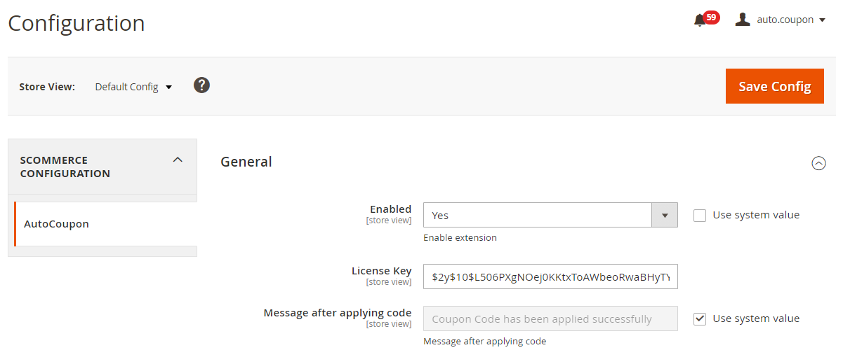 Magento 2 apply discount via link config
