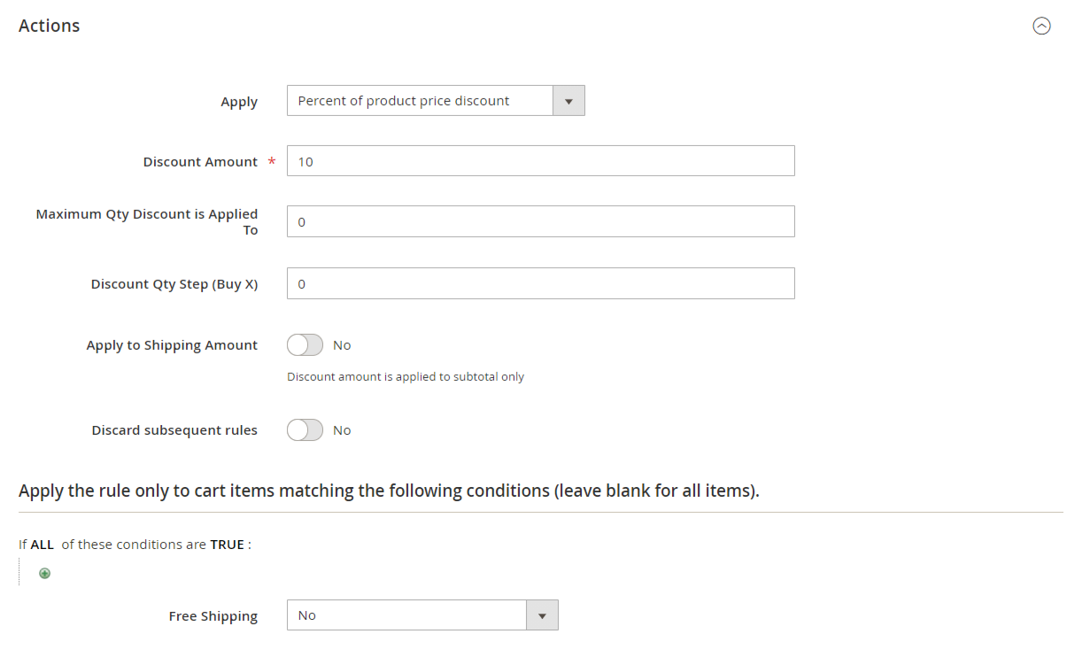 Magento 2 custom discount coupon