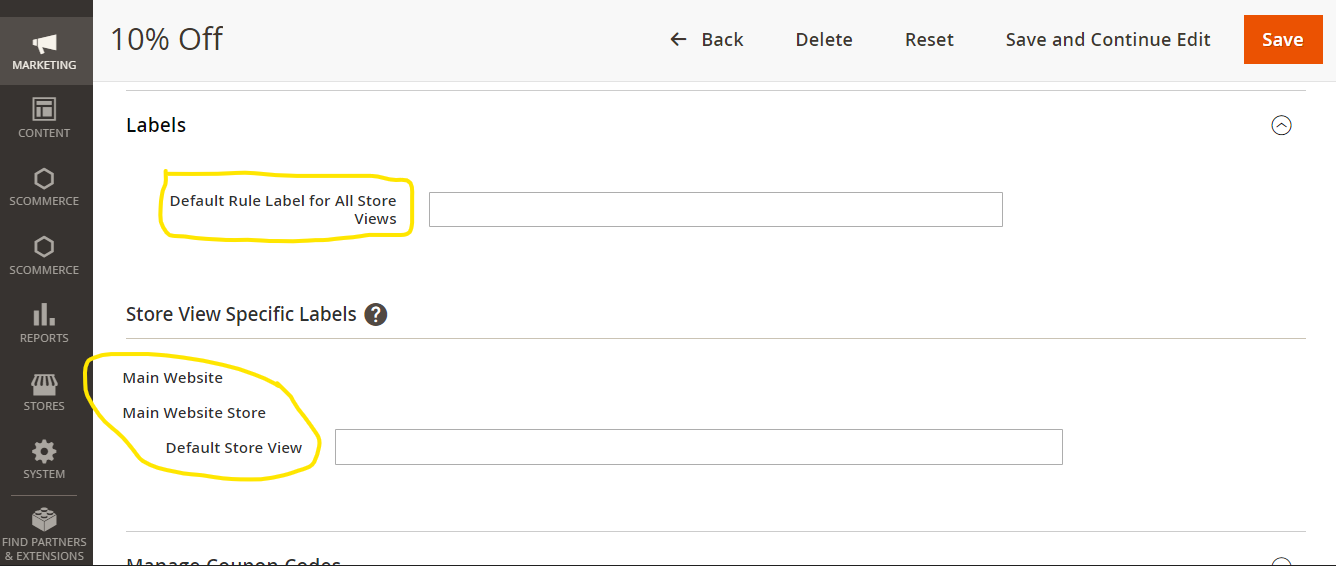 Magento 2 Coupon label