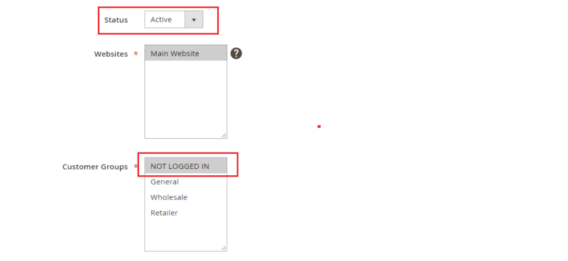 dynamic sale category catalog price rule