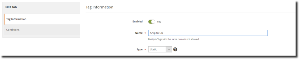 Magento 2 Order Tagger : Tag Information