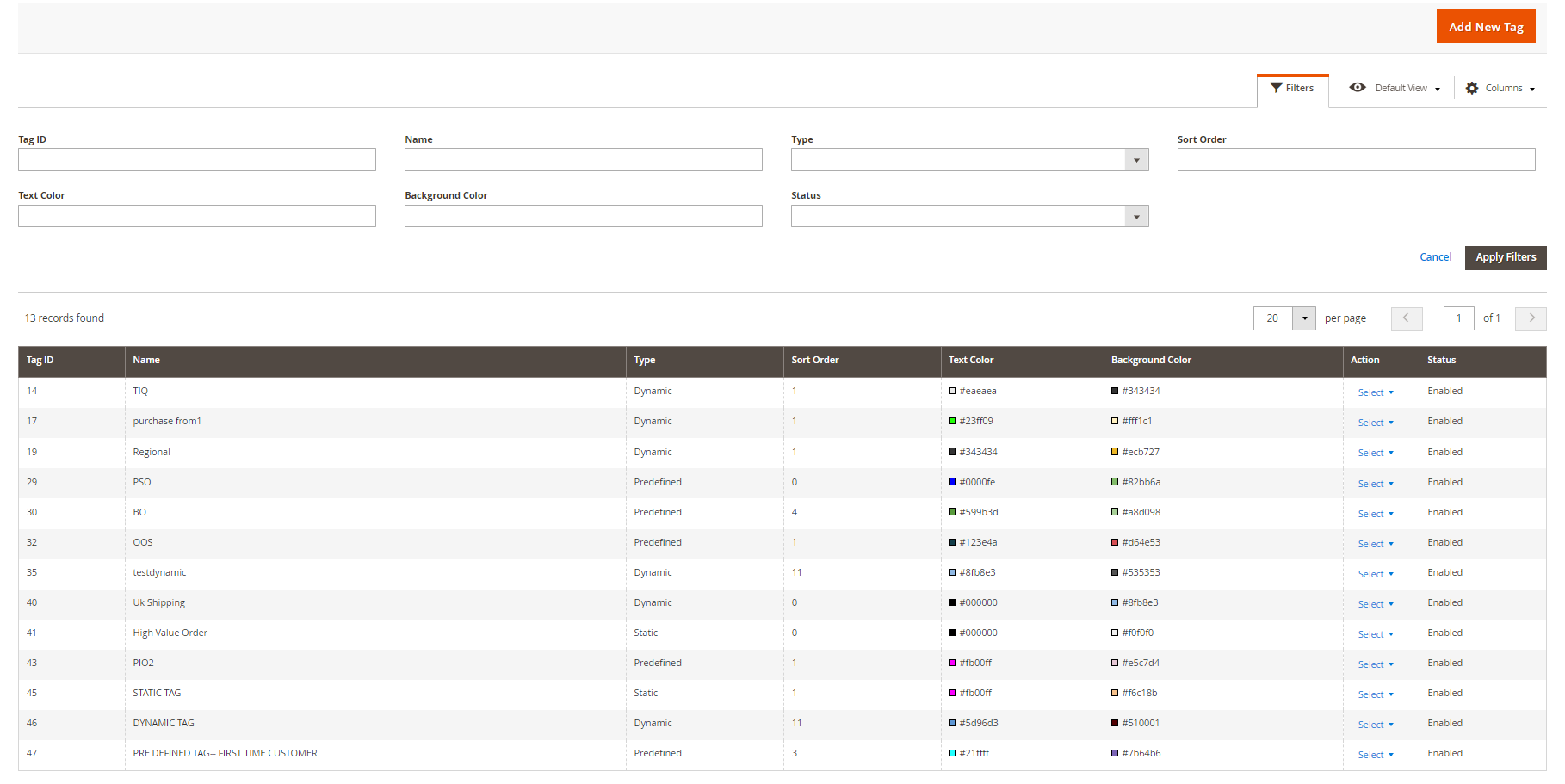 Order Tagger: Add new tag