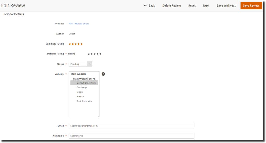 Display Product Reviews Slider in