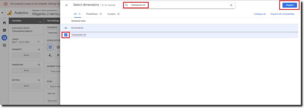 Create Transactions Report in Google Analytics 4 (GA4)
