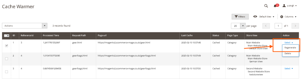 Magento 2 Full Page Cache Warmer: Generate caches manually