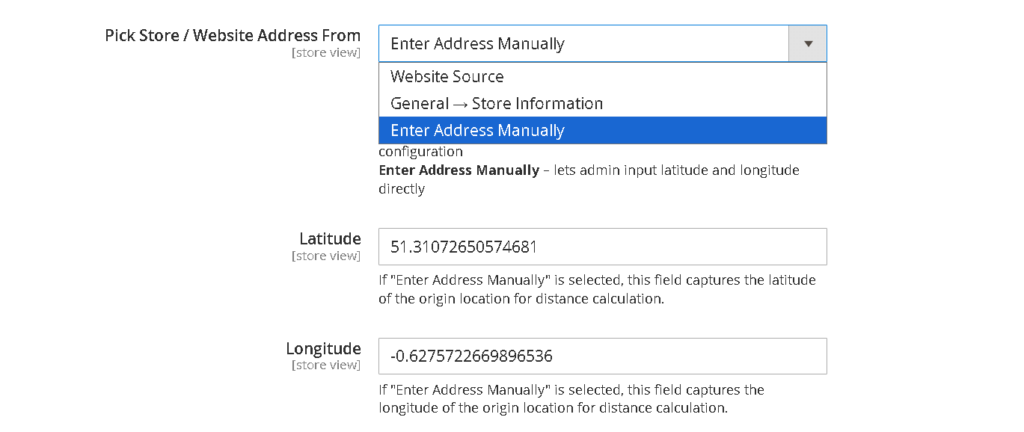 Magento 2 Distance Based Shipping: Store Address