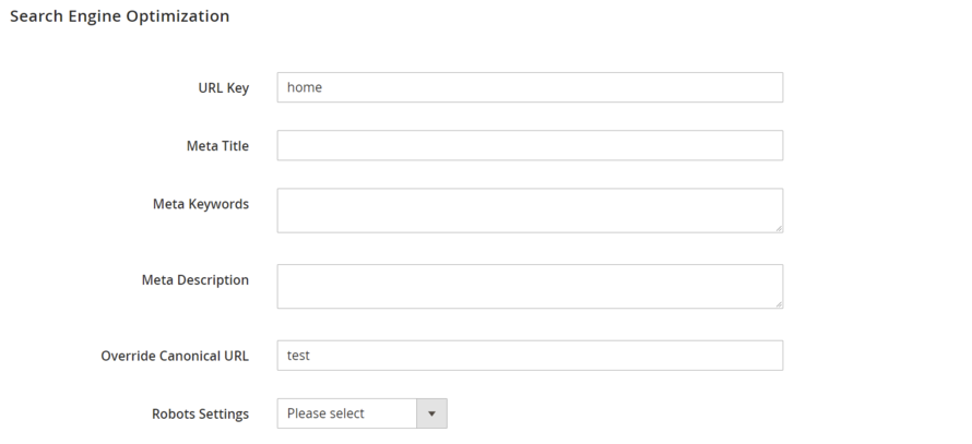 canonical append text in home page