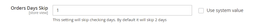 GA sync order days