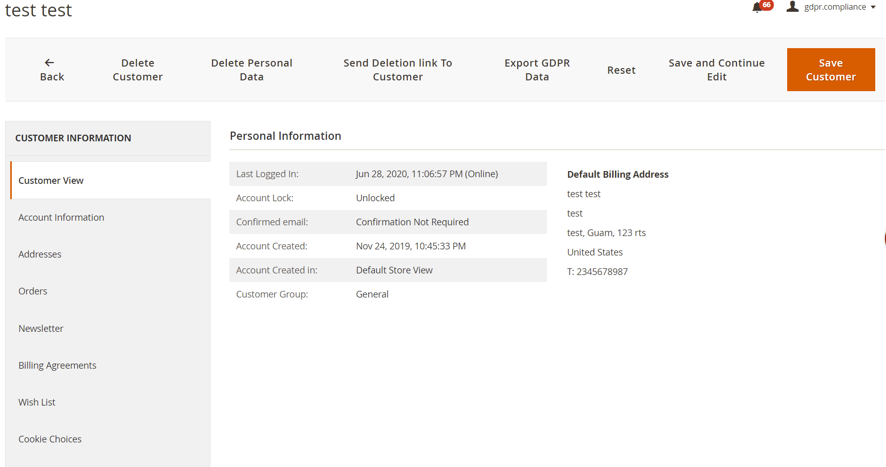 GDPR delete personal data