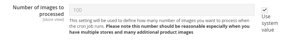 Image optimizer number of images to be processed