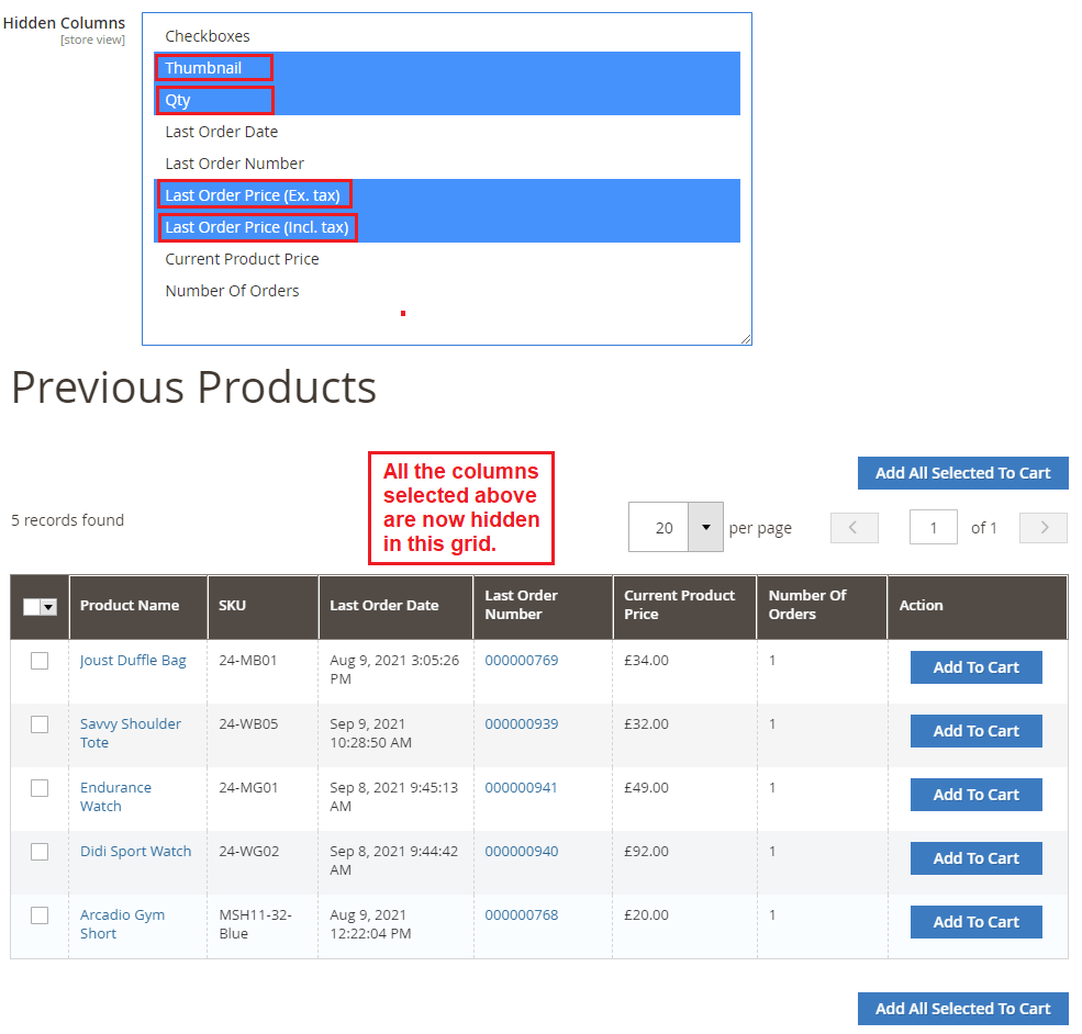 previous products scenario 3